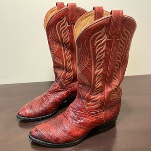 Tony Lama Eel Boots, size 10D.